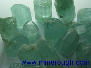 Milky aquamarine rough